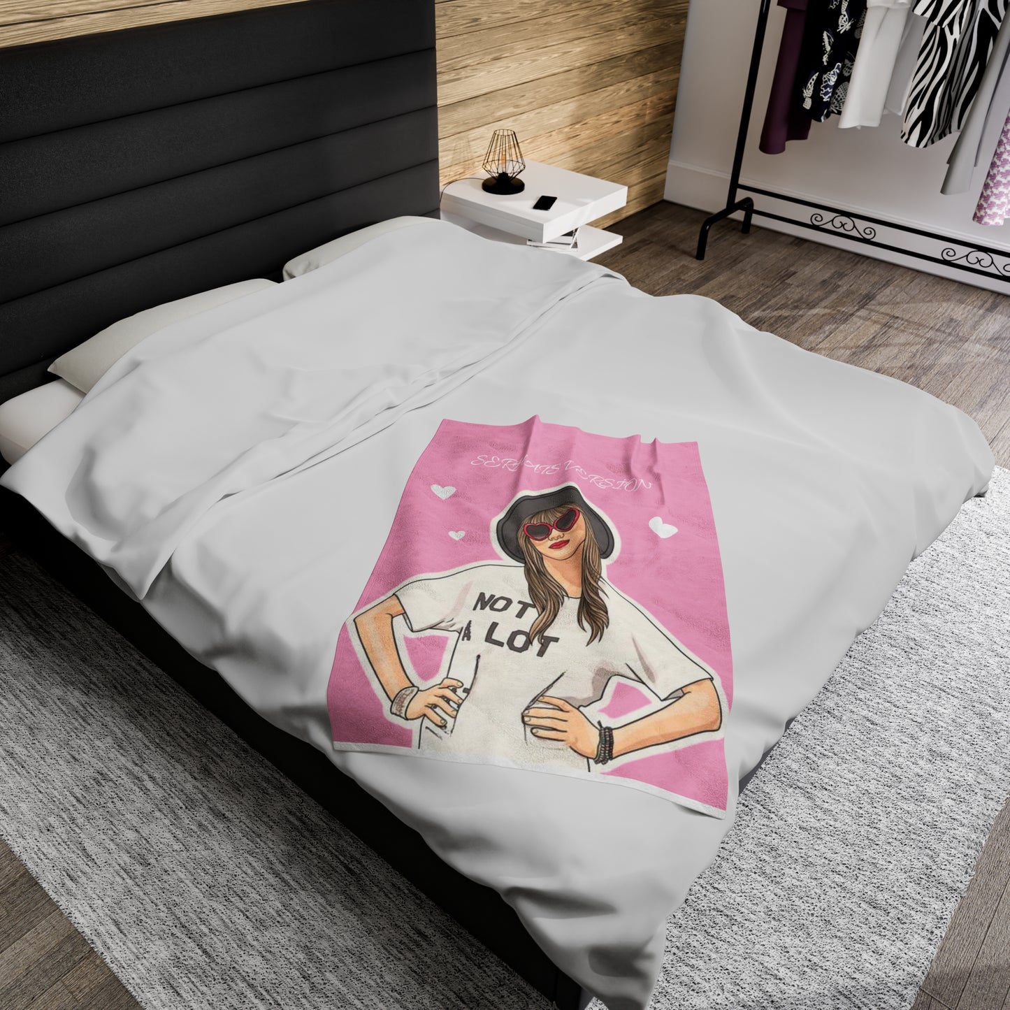 Customized Luxury Velveteen Plush Blanket - Adorable Throw for Girls, Ideal Gift for Cozy Room Decor