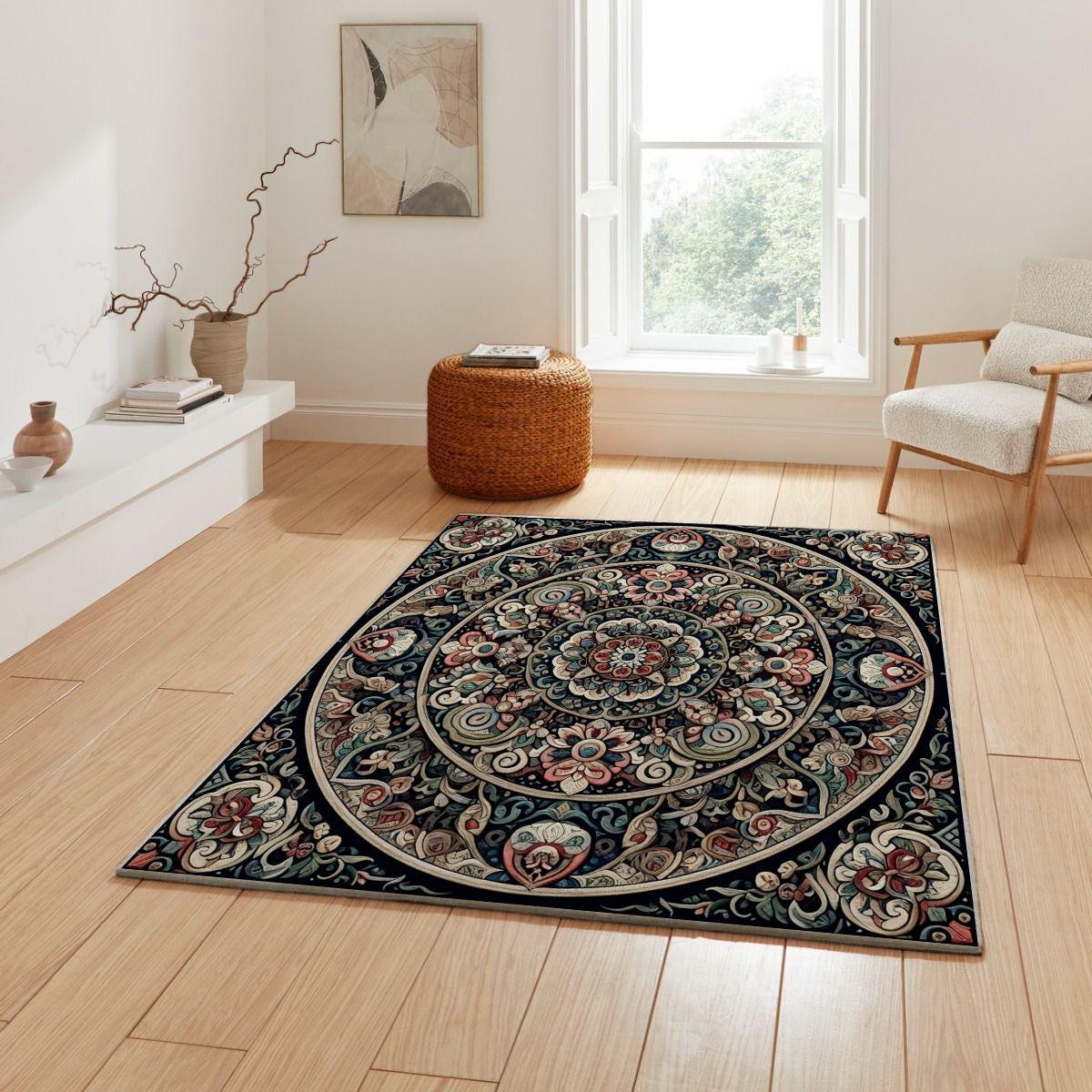 Persian Rug, Ottoman Rug, Turkish Motives Rug, Persian Motives Rug, Oriental Style Rug, Boho Decor Rug, Turkish Rug, Rug For Living Room