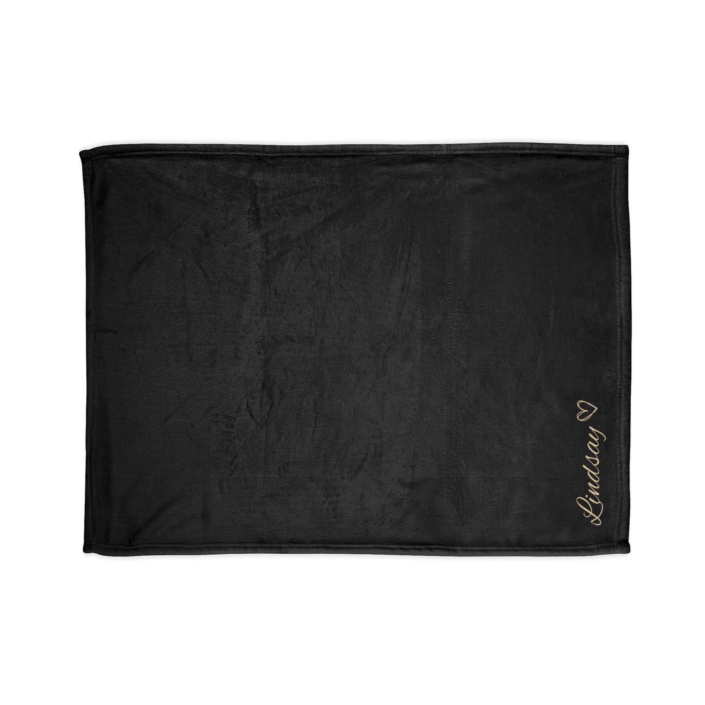 Personalized Black Blanket, Custom Name Soft Polyester Blanket - Gift to Grandma Gift to Mom Gift For Her Blanket, Black Throw Blanket