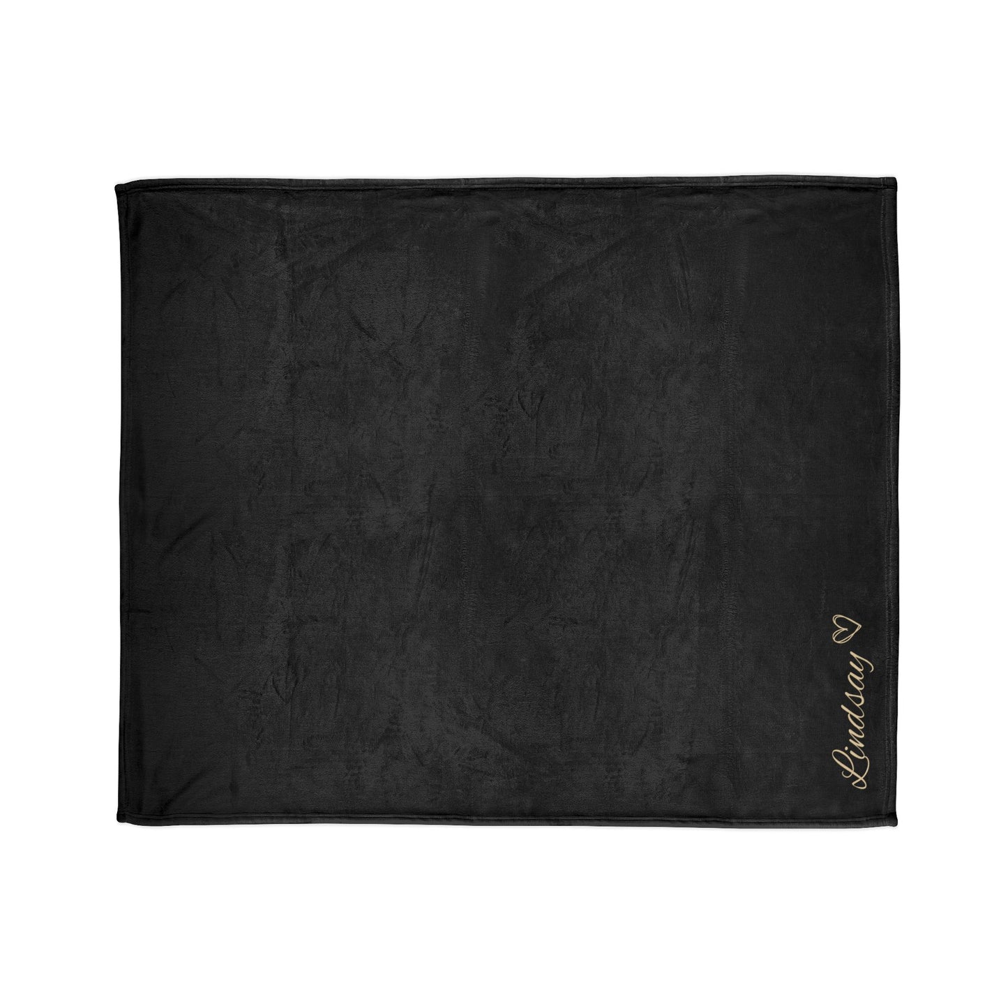 Personalized Black Blanket, Custom Name Soft Polyester Blanket - Gift to Grandma Gift to Mom Gift For Her Blanket, Black Throw Blanket