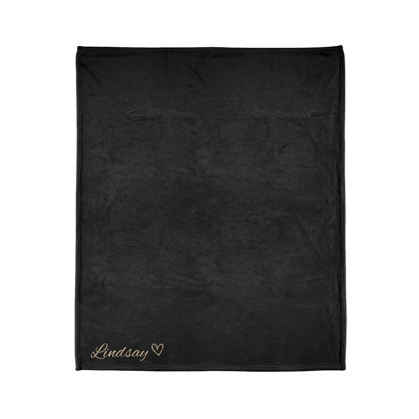 Personalized Black Blanket, Custom Name Soft Polyester Blanket - Gift to Grandma Gift to Mom Gift For Her Blanket, Black Throw Blanket