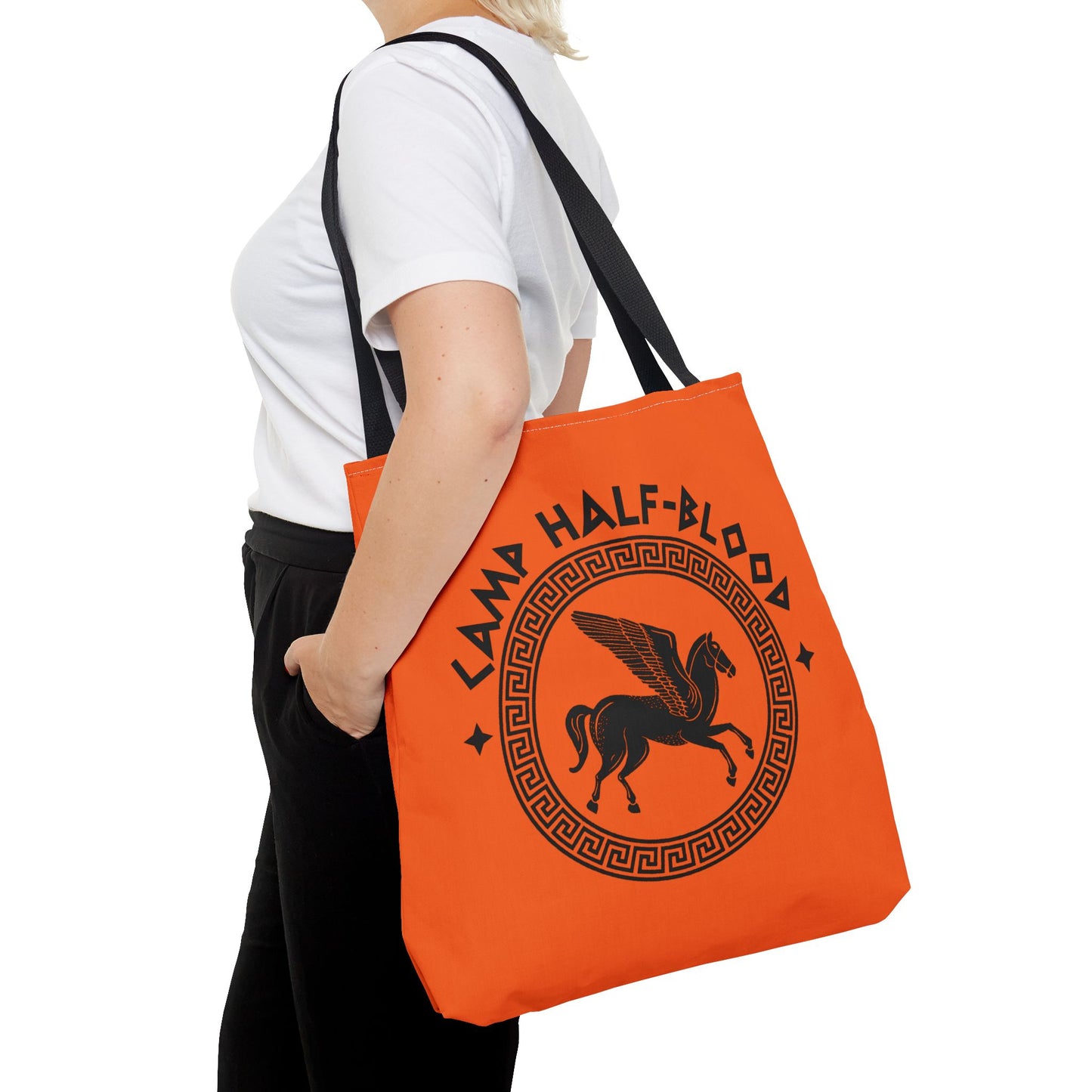 Camp Half Blood Tote Bag - Percy Jackson Fan Gift, Half Blood Canvas Orange Bag, Long Island, Camp Half Blood Merch, Half Blood Tote