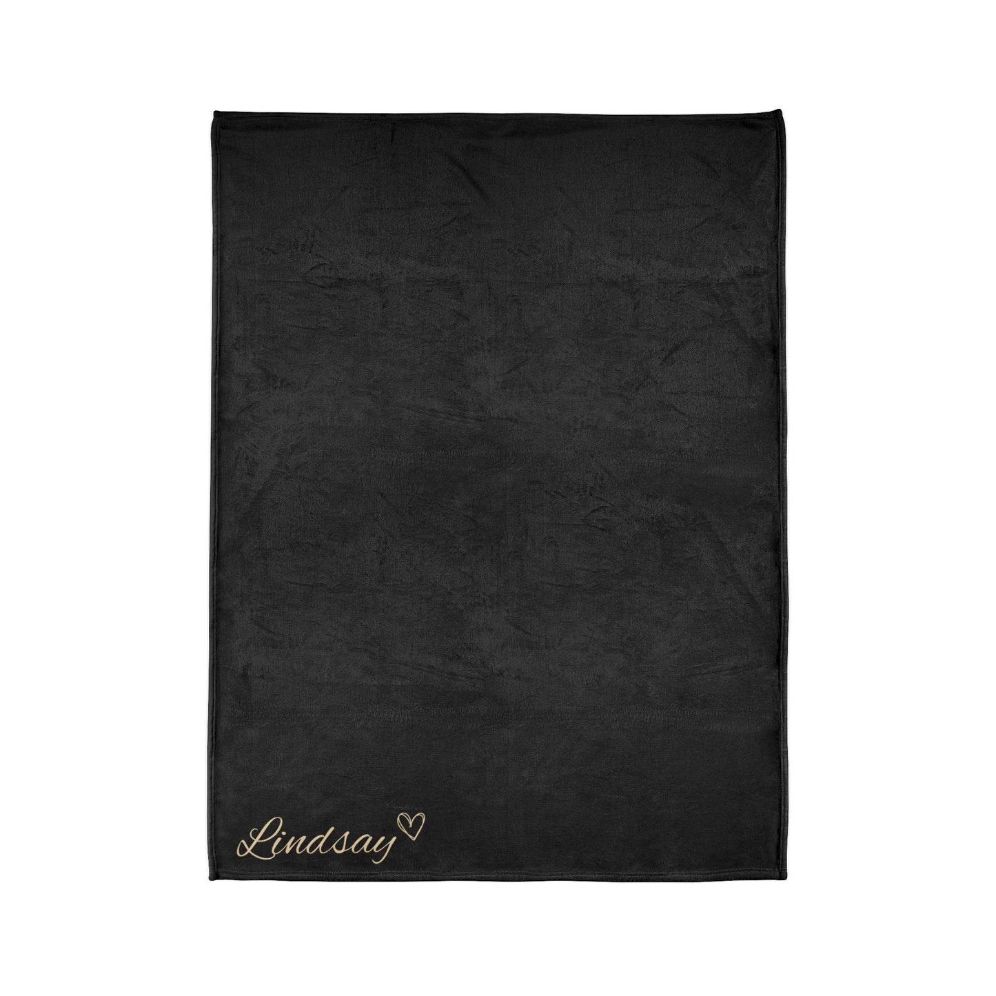 Personalized Black Blanket, Custom Name Soft Polyester Blanket - Gift to Grandma Gift to Mom Gift For Her Blanket, Black Throw Blanket