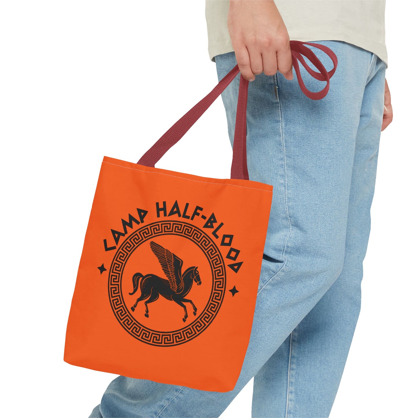 Camp Half Blood Tote Bag - Percy Jackson Fan Gift, Half Blood Canvas Orange Bag, Long Island, Camp Half Blood Merch, Half Blood Tote