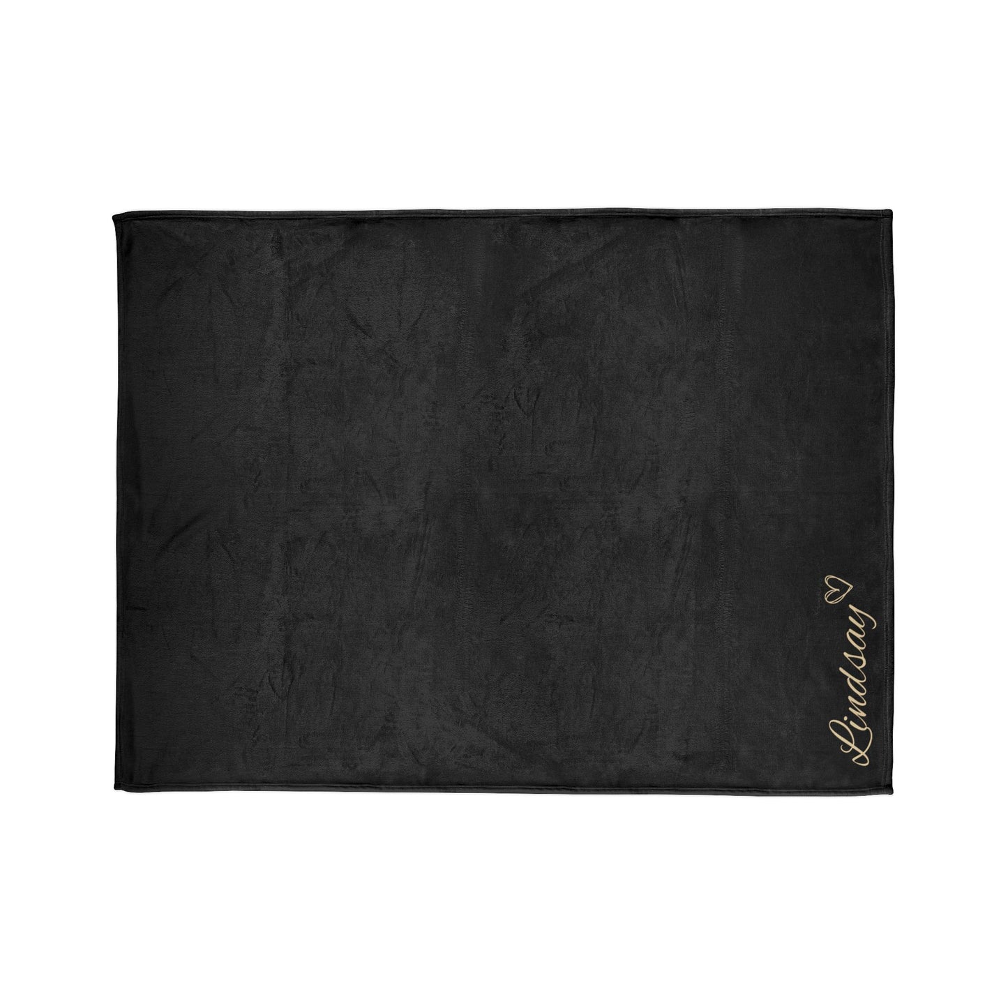 Personalized Black Blanket, Custom Name Soft Polyester Blanket - Gift to Grandma Gift to Mom Gift For Her Blanket, Black Throw Blanket