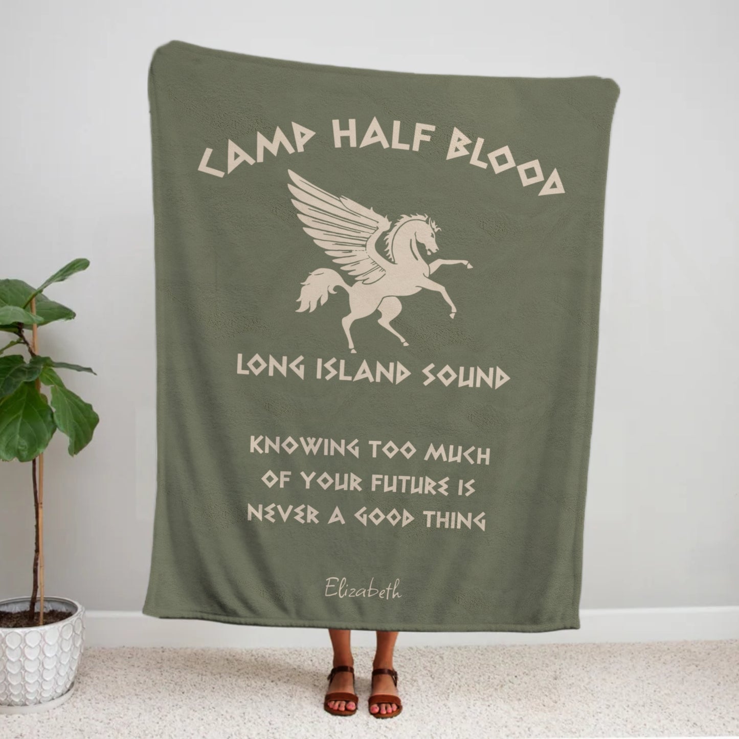 Camp Halfblood Blanket, Percy Jackson Merch Blanket