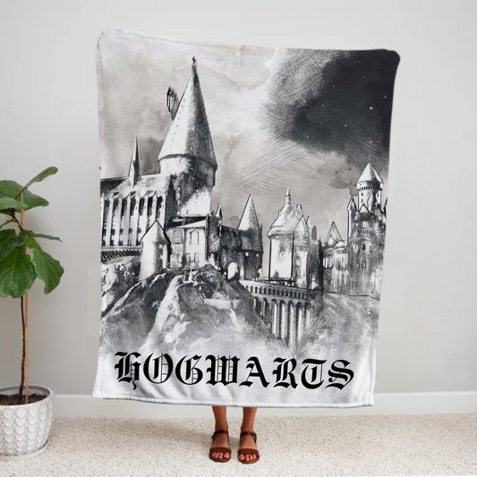 School for Wizarding Blanket, Witchcraft Blanket, Wizardry Blanket, Fantasy Map of Wizarding School