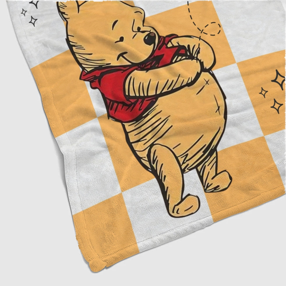 Personalized Winnie The Pooh Blanket for Kids, Winnie the Bear Blanket