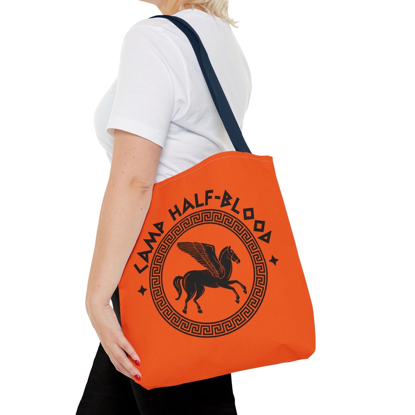 Camp Half Blood Tote Bag - Percy Jackson Fan Gift, Half Blood Canvas Orange Bag, Long Island, Camp Half Blood Merch, Half Blood Tote