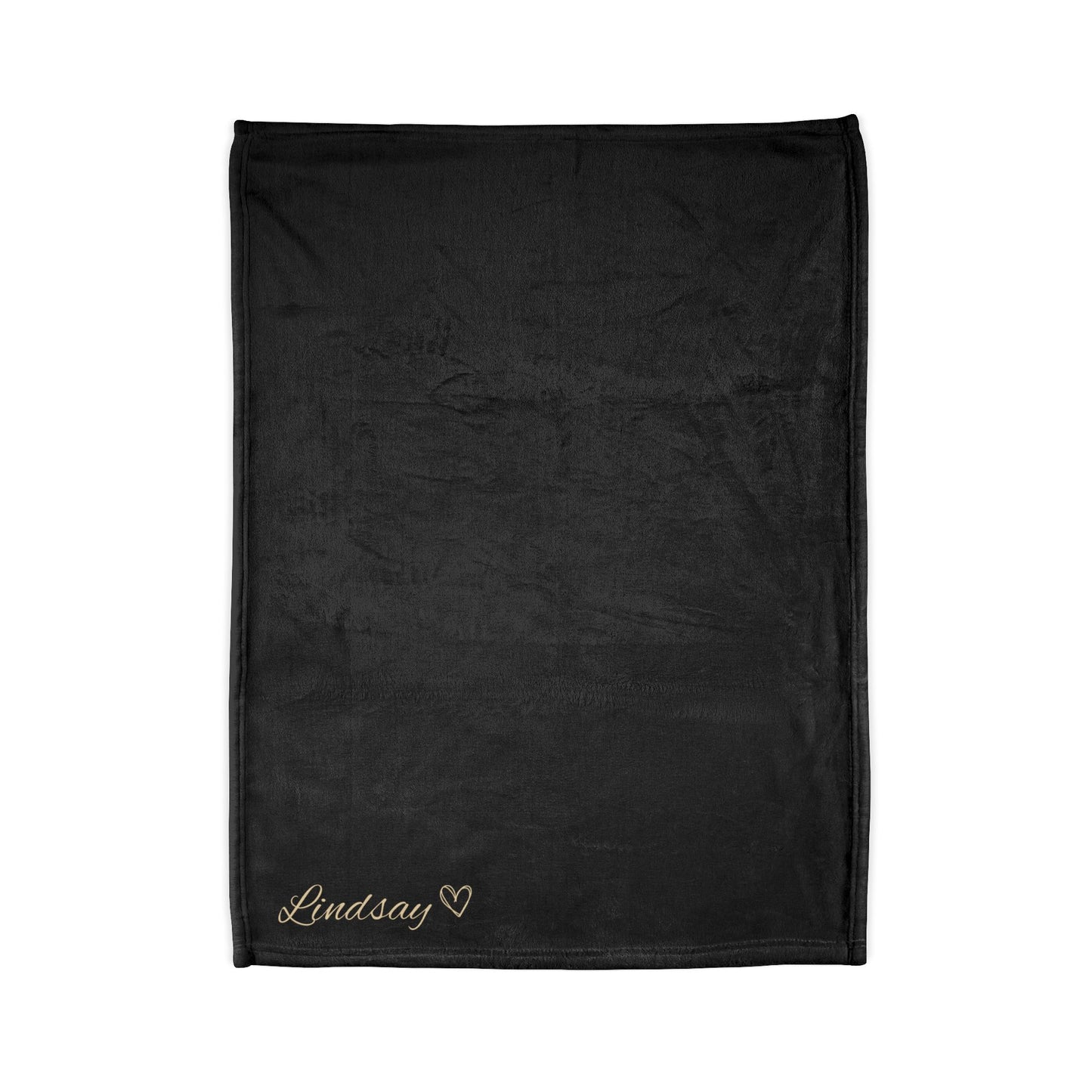 Personalized Black Blanket, Custom Name Soft Polyester Blanket - Gift to Grandma Gift to Mom Gift For Her Blanket, Black Throw Blanket