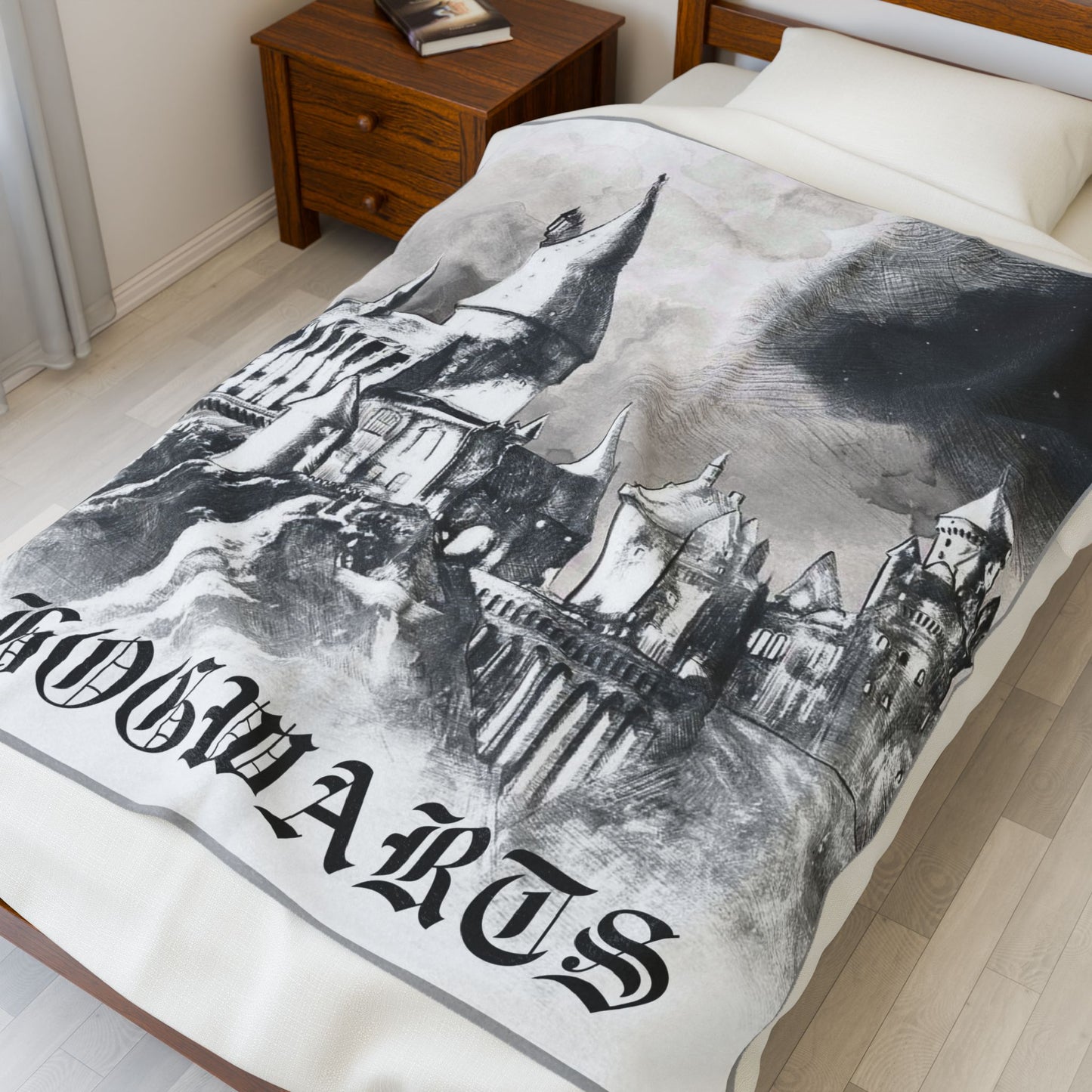 School for Wizarding Blanket, Witchcraft Blanket, Wizardry Blanket, Fantasy Map of Wizarding School