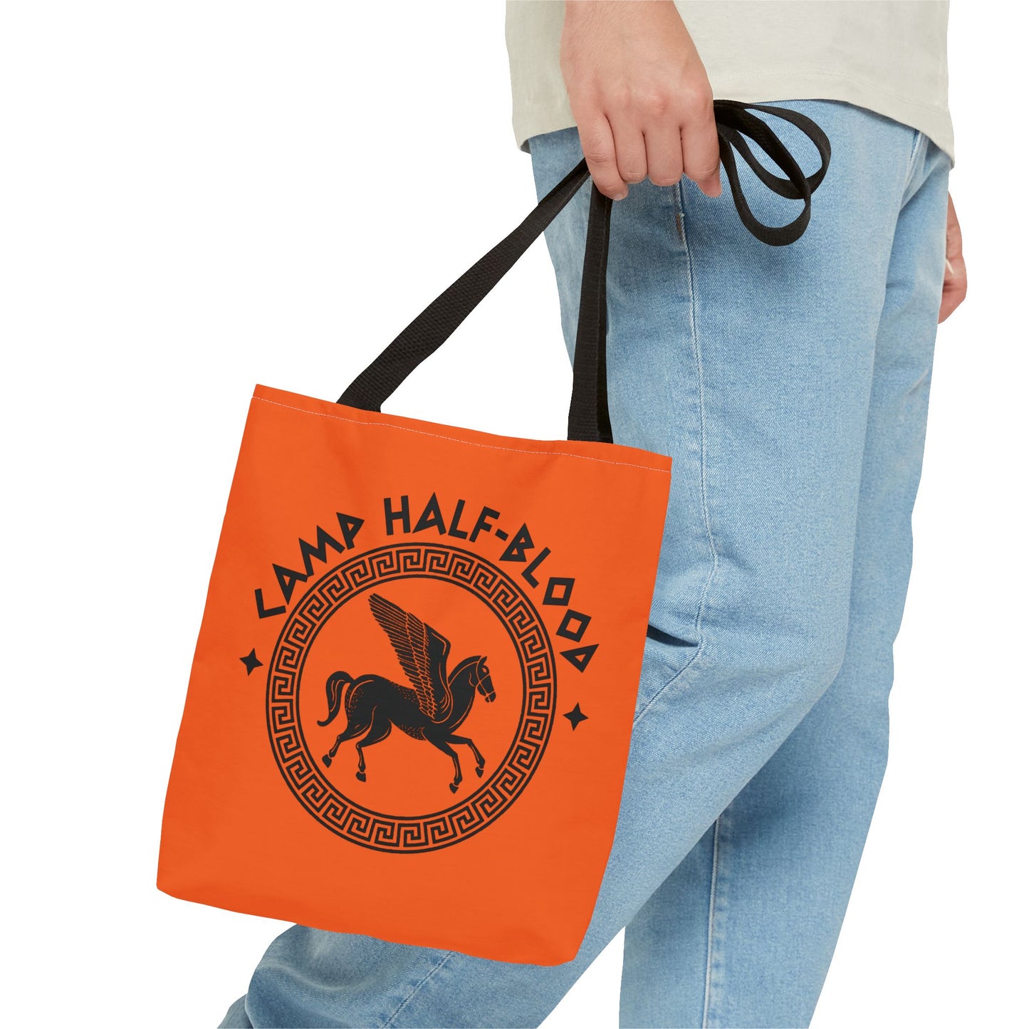 Camp Half Blood Tote Bag - Percy Jackson Fan Gift, Half Blood Canvas Orange Bag, Long Island, Camp Half Blood Merch, Half Blood Tote