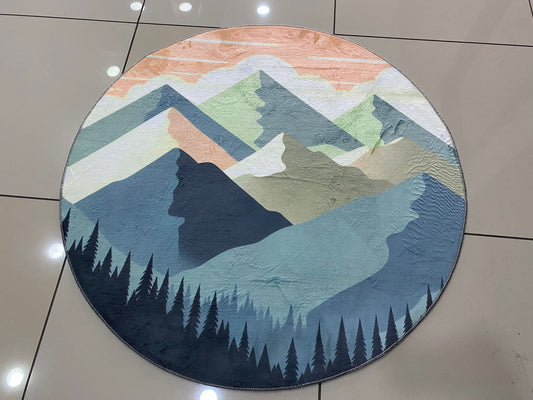 Mountain Ranges Rug, Mountain Landscape Rug for Dreamy Sleep, Landscape Rug, Personalized Carpet, Mountain Play Mat, Living Room Rug