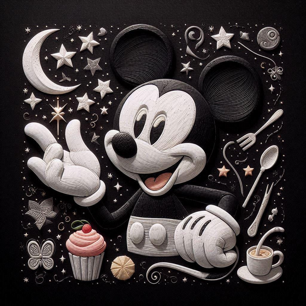 Disney Mickey Mouse Nursery Rug, Black and White Mickey Rug, Mickey Mouse Decor, Playroom Rug, Baby Room Decor, Kids Room Rug,  Area Rug