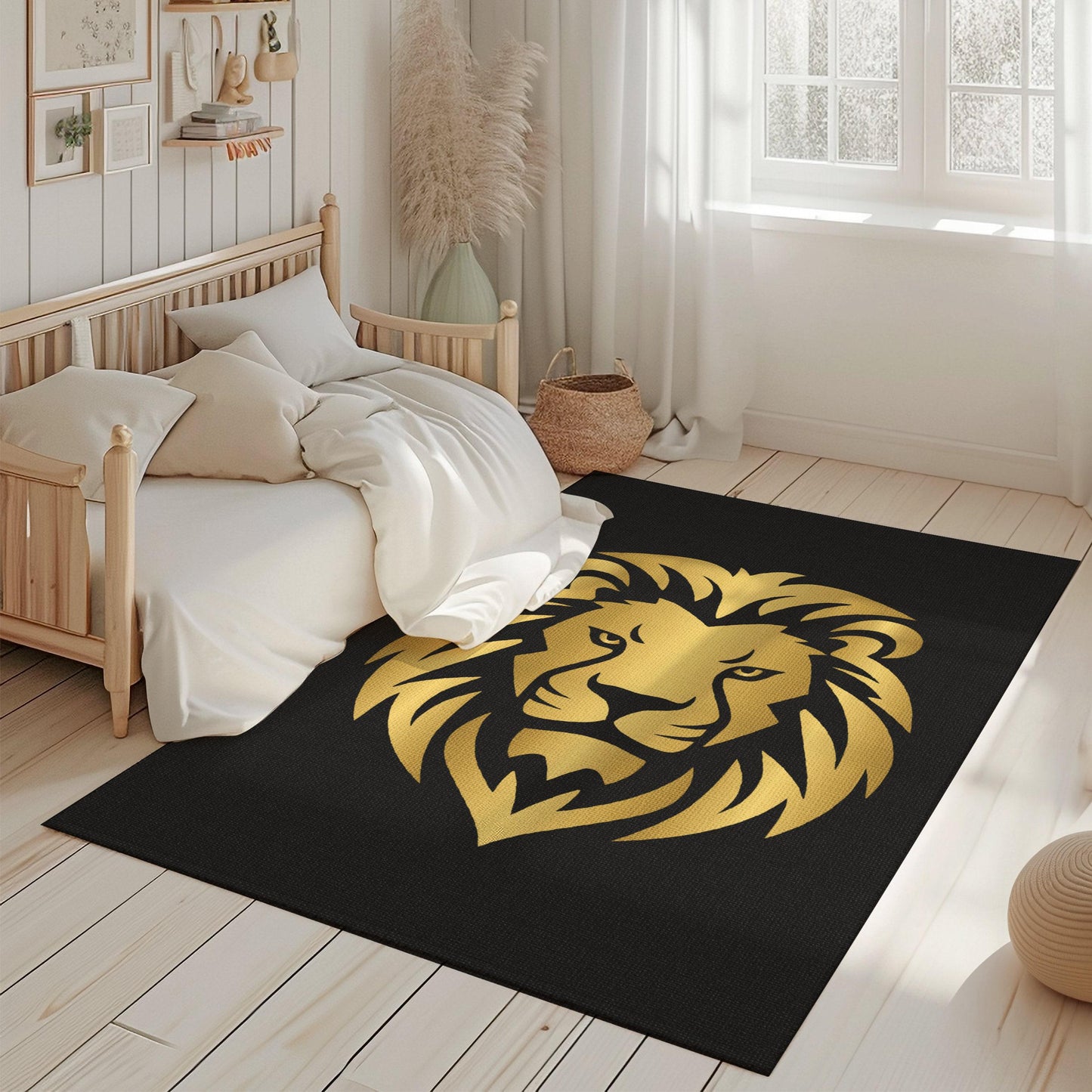 Lion Rug, Scary Lion Rug, Wild Lion Rug, Wild Animal Rug, Lion Carpet, Anti-Slip Rug, Home Decor Rug, Small Rug, Office Rug, Hallway Rug