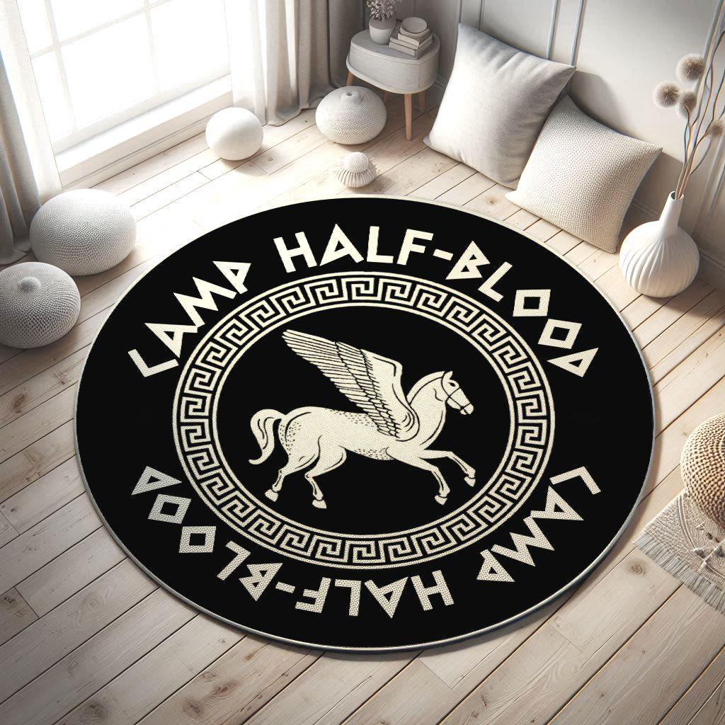 Camp Halfblood Rug, Bookish Girls Room Rug, Camp Halfblood Decor, Washable Area Rug for Youth Rooms, Perfect Percy Jackson Gift, Youth Rug