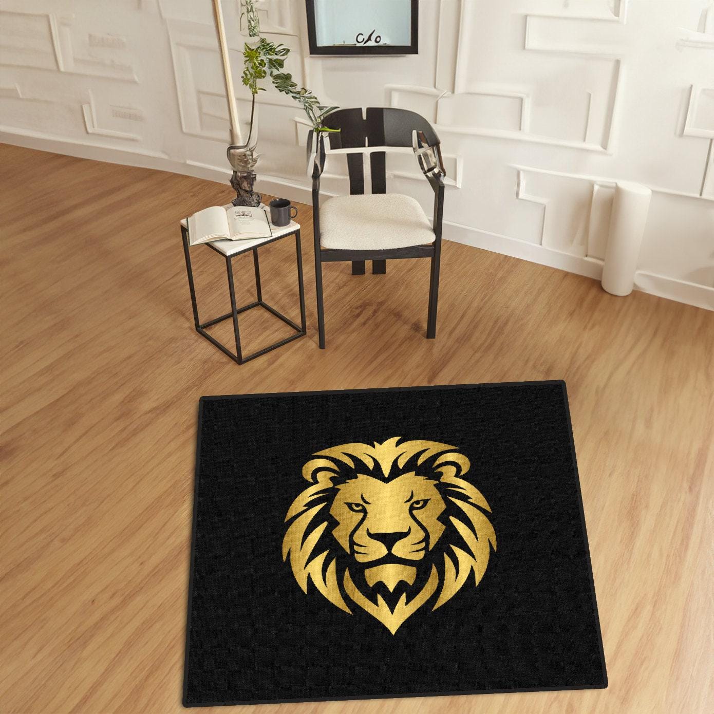 Lion Rug, Scary Lion Rug, Wild Lion Rug, Wild Animal Rug, Lion Carpet, Anti-Slip Rug, Home Decor Rug, Small Rug, Office Rug, Hallway Rug