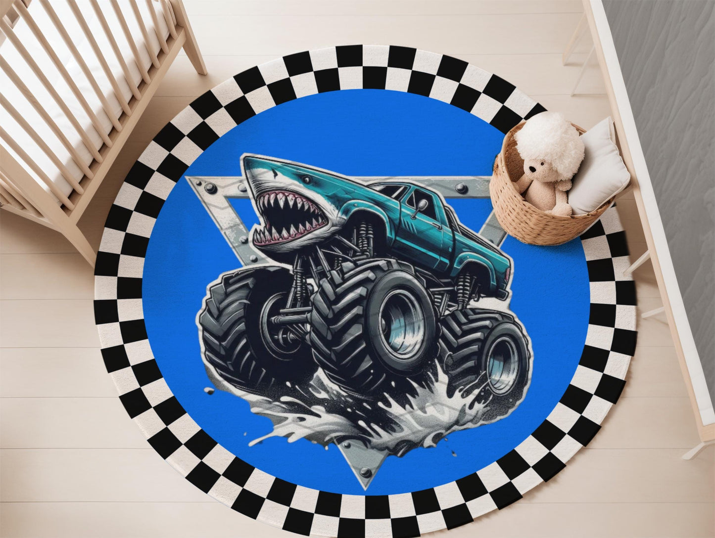 Monster Truck Rug for Kids, Custom Truck Rug, Personalized Tractor Kids Room Rug,Toddler Playroom Rug,Tractor Lover Nursery Rug,Fun Area Rug