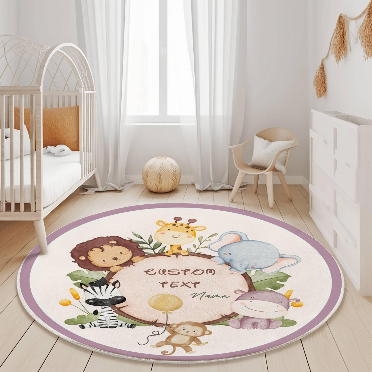 Personalized Safari Animals Rug, It's Me I'm the Baby Rug, Safari Animal Rug, Nursery Rug, Welcome to My Land Rug, Custom Name Kids Rug