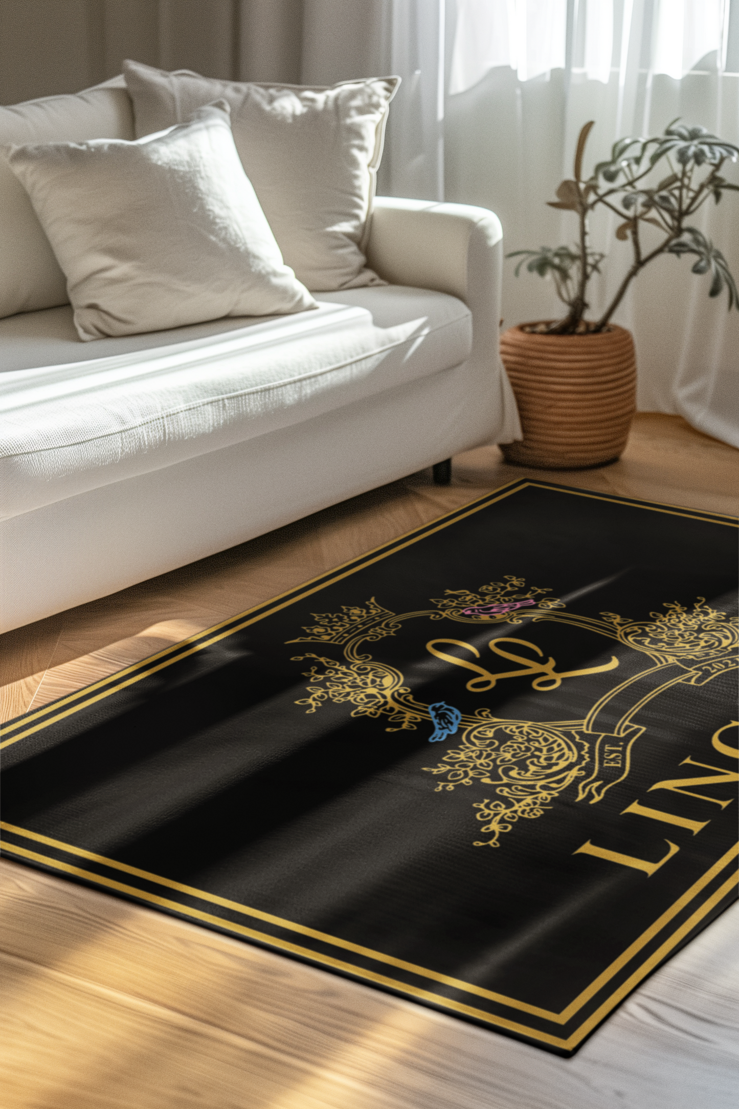 Personalized Custom Design Rug, Your Brand Name and Logo Design