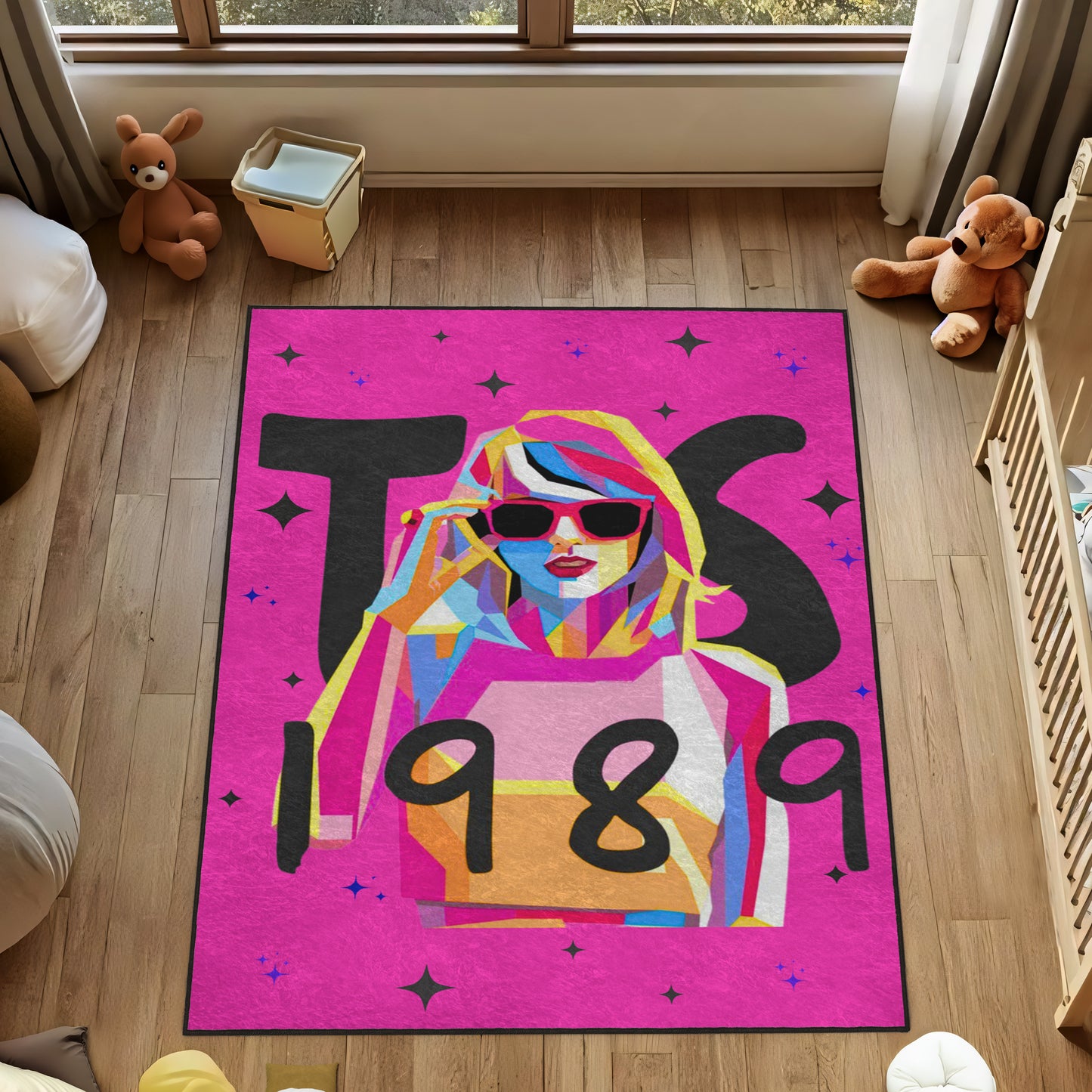 Girls Room Rug, Pink Rug for Girls, Concert Tour Rug, Girls Bedroom Gifts